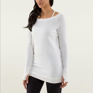 Lululemon Chai Time Pullover Heathered White 10